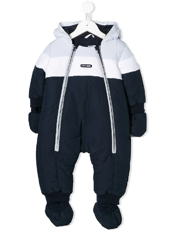 Hugo Boss Babies' Padded Snowsuit In Blue | ModeSens