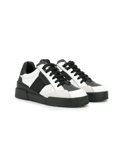 Shop Dolce & Gabbana Two-tone Sneakers In White