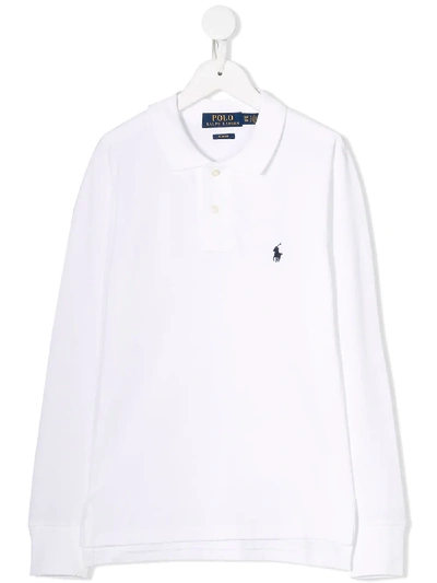 Shop Ralph Lauren Polo Pony Polo Shirt In White