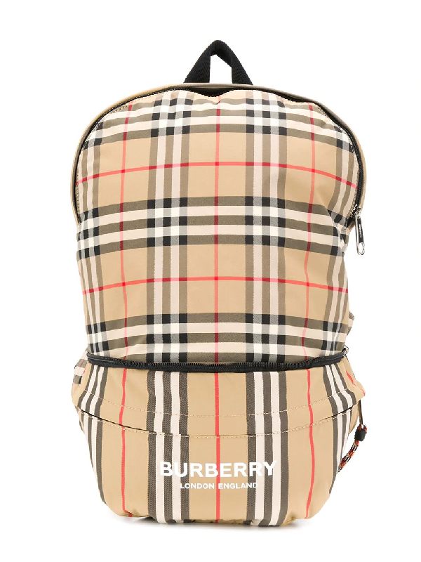 burberry print backpack