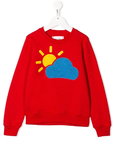 Shop Alberta Ferretti Sunshine And Cloud Sweatshirt In Red