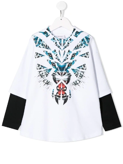 Shop Marcelo Burlon County Of Milan Tiger Graphic T-shirt In White