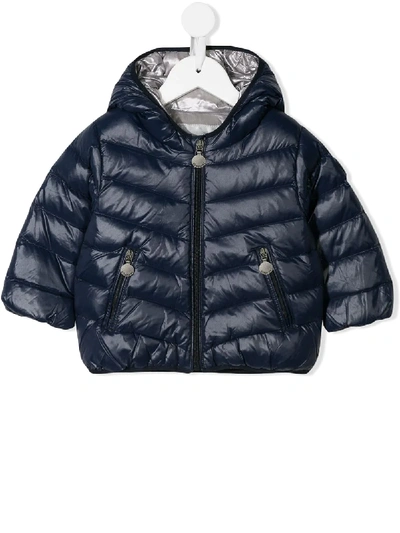 Shop Bonpoint Hooded Padded Coat In Blue