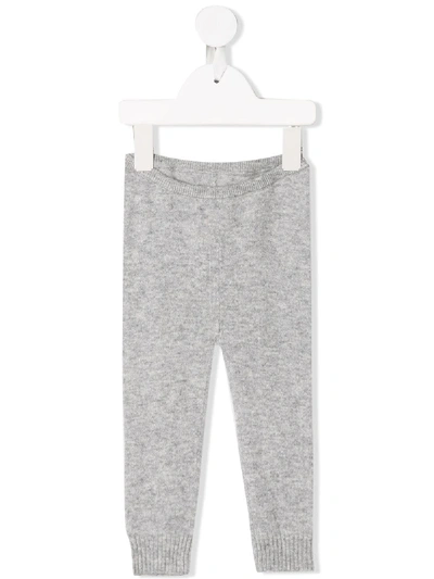 Shop Bonpoint Knitted Leggings In Grey