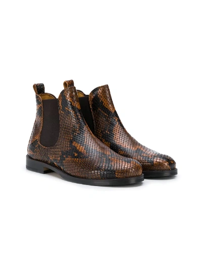 Shop Gallucci Chelsea Boots In Brown