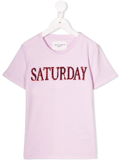 Shop Alberta Ferretti Logo T-shirt In Pink