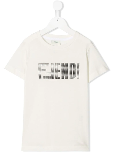 Fendi Jersey Logo T-shirt In White