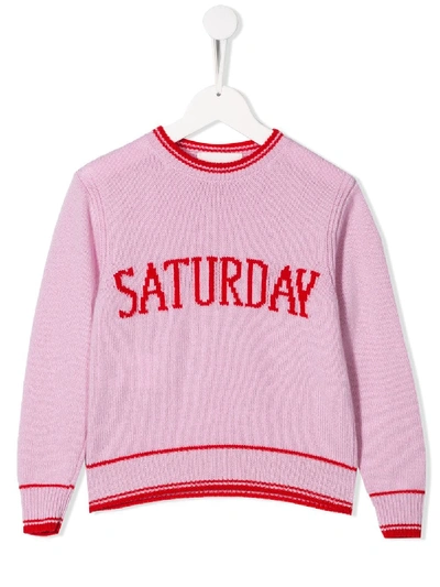 Shop Alberta Ferretti Friday Knitted Sweater In Pink