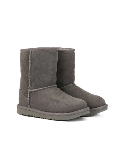 Ugg Baby Classic Shearling Boots In Grey