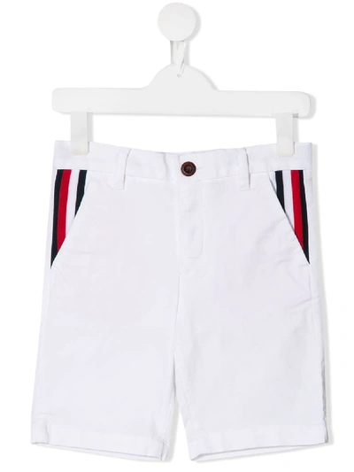 Shop Tommy Hilfiger Junior Denton Taped Shorts In White