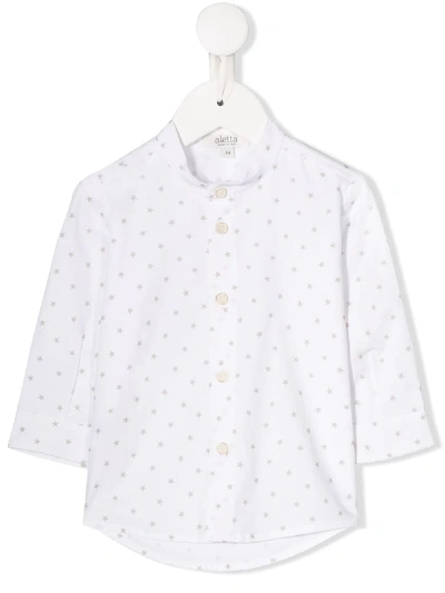 Shop Aletta Star Print Shirt In White