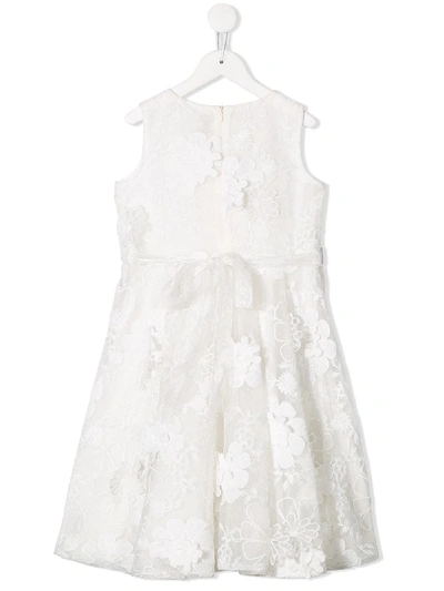 Shop Aletta Floral Lace Pattern Dress In White