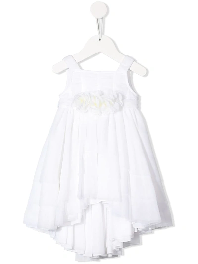 Shop Aletta Floral Embellished Asymmetric Dress In White