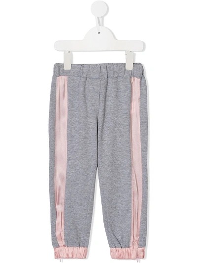 Shop Simonetta Stripe Detail Track Pants In Grey