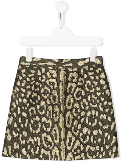 Shop Dolce & Gabbana Leopard Print Mini Skirt In Black