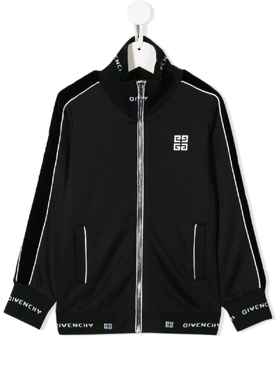 Shop Givenchy Logo Print Bomber Jacket In Black