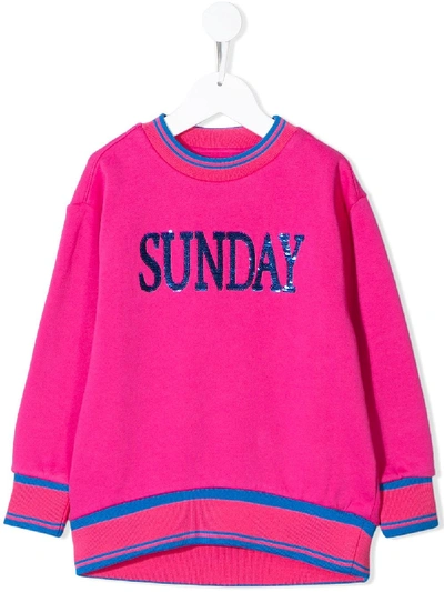 Shop Alberta Ferretti Sunday Sweatshirt In Pink