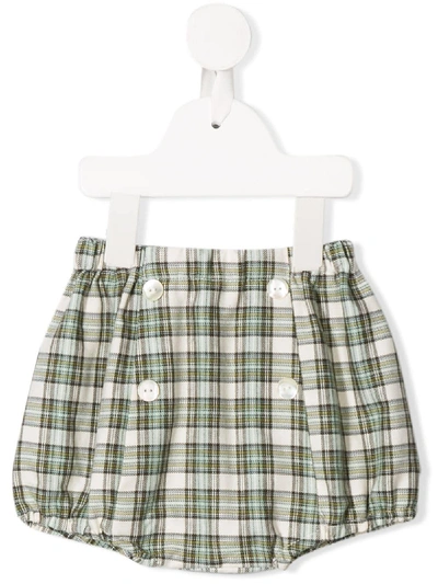 Shop Siola Check Print Shorts In Green