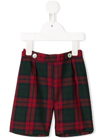 Siola Check Print Shorts In Red