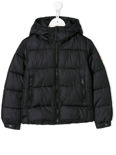 Save The Duck Short Padded Jacket In Black