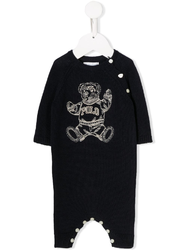 ralph lauren teddy bear baby grow
