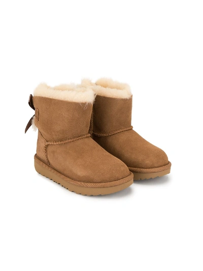 Shop Ugg Mini Bailey Bow Ii Boots In Brown