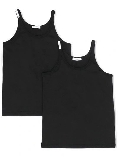 Shop Dolce & Gabbana Cotton Tank Top (pack Of Two) In Black