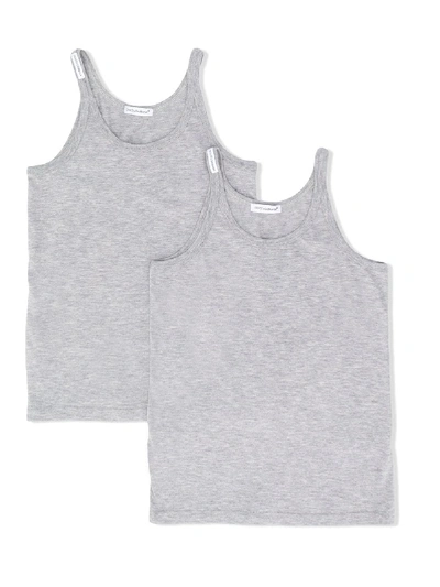 Dolce & Gabbana 2 Pack Tank Top In Grey