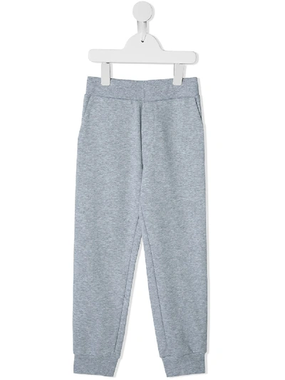 Shop Fendi Logo Printed Track Pants In Grey