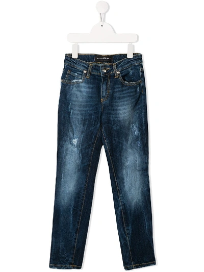 Shop John Richmond Junior Straight-fit Jeans In Blue