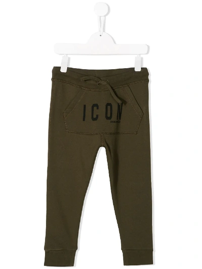 Shop Dsquared2 Icon Trousers In Green