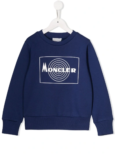 Moncler Piped Trim Sweatshirt In Blue