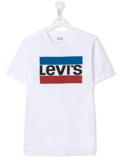 Shop Levi's Teen Logo Print T-shirt In White