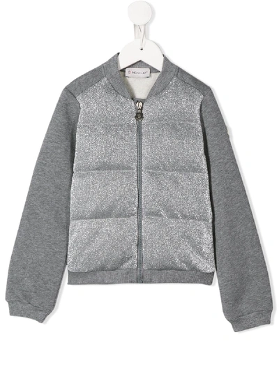 Shop Moncler Padded Jacket In Silver