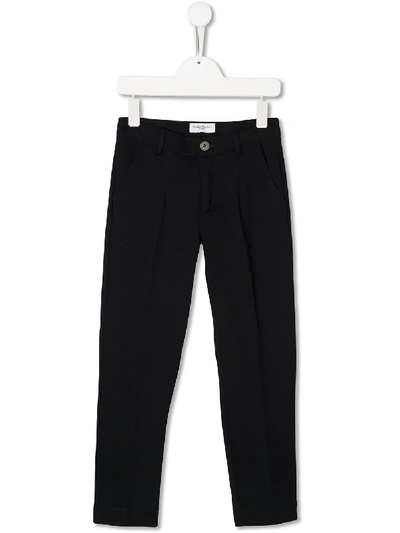 Shop Paolo Pecora Mid-rise Slim-fit Trousers In Blue