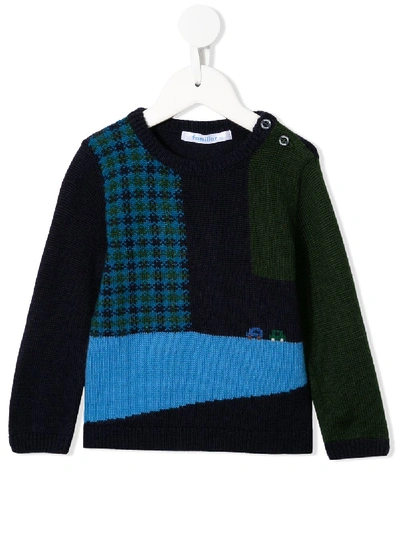 Shop Familiar Colour Block Jumper In Green