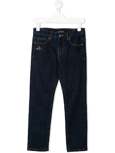 Shop John Richmond Junior Slim Fit Trousers In Blue