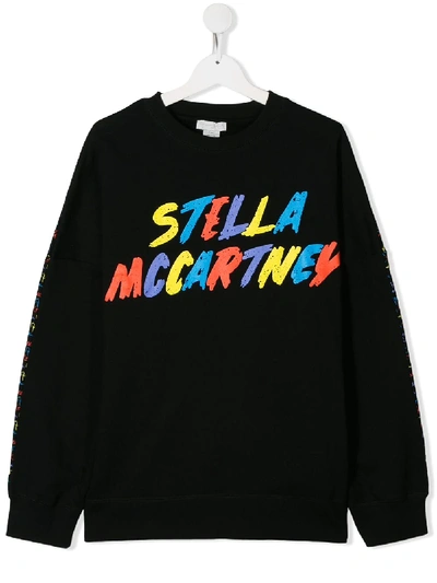 Shop Stella Mccartney Teen Logo-print Sweatshirt In Black