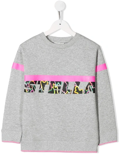 Shop Stella Mccartney Graphic Logo Sweatshirt In Grey