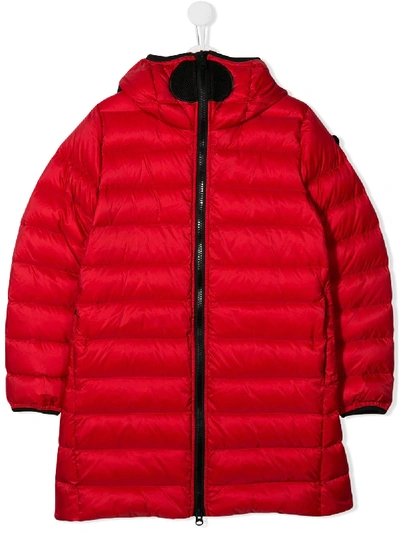 Shop Ai Riders On The Storm Teen Zipped Coat In Red