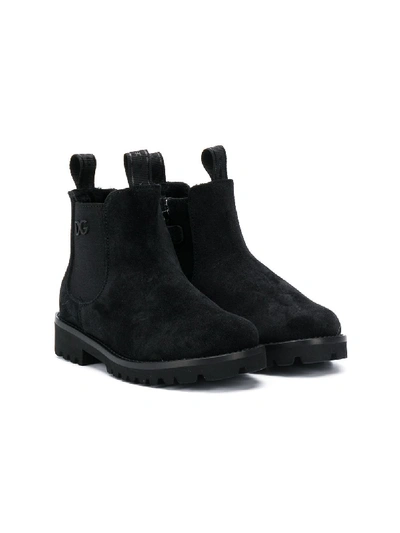 Dolce & Gabbana Beatle Boots In Black