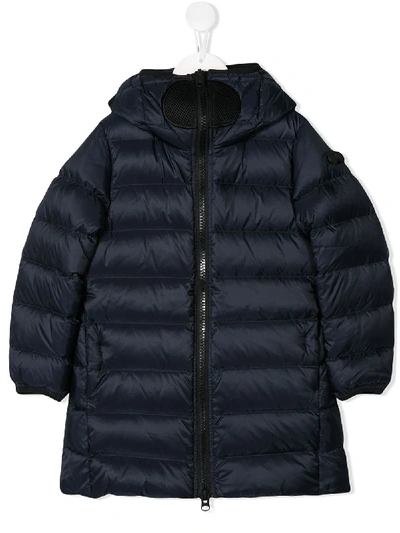 Shop Ai Riders On The Storm Hooded Padded Jacket In Blue