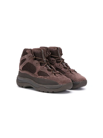 Shop Adidas Originals Yeezy Desert Sneaker Boots In Brown