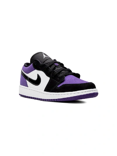 Shop Jordan Air  1 Low "court Purple" Sneakers In Black