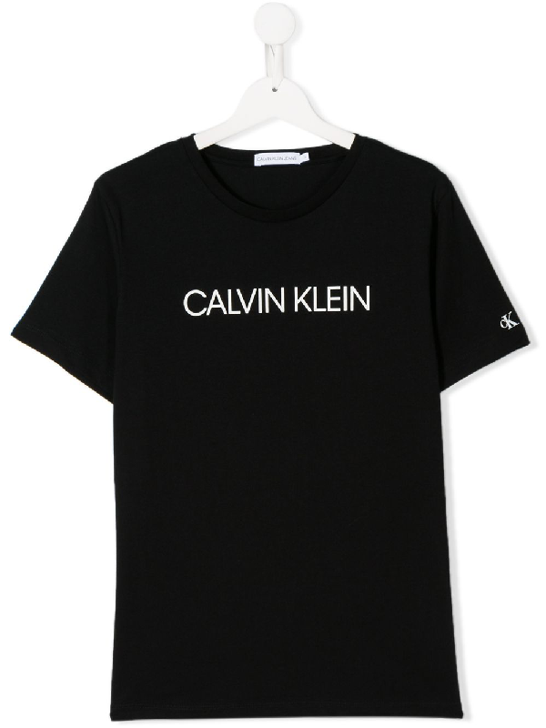 Calvin Klein Kids' Logo T-shirt In Black | ModeSens