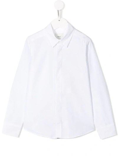 Shop Fendi Pointed Collar Shirt In White