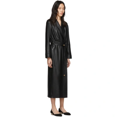 Shop Nanushka Black Vegan Leather Emery Dress