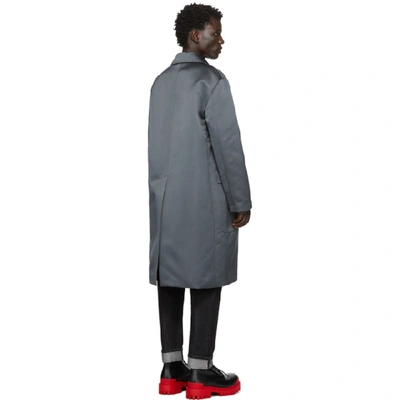 Shop Valentino Grey Caban Coat In Inm Irongry