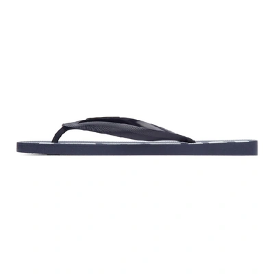 Shop Diesel Navy Sa-briian Flip Flops In H1806 Navy