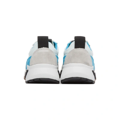 Shop Diesel White And Blue S-kb Low Sneakers In H7829 Whtbl